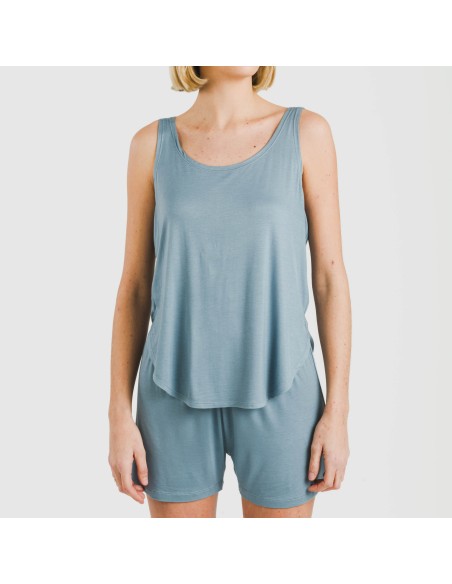 Pijama tirantes mujer viscosa liso