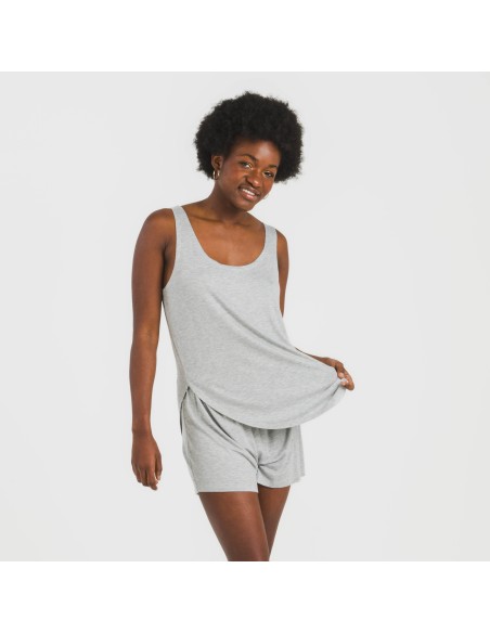 Pijama tirantes mujer viscosa liso
