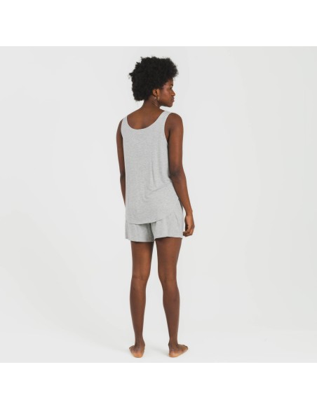 Pijama tirantes mujer viscosa liso