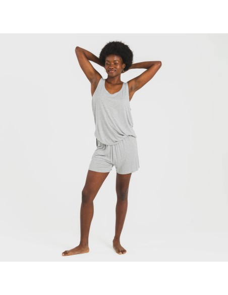 Pijama tirantes mujer viscosa liso