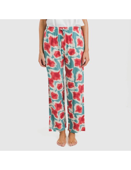 Pantalón viscosa Prometeo agua marina