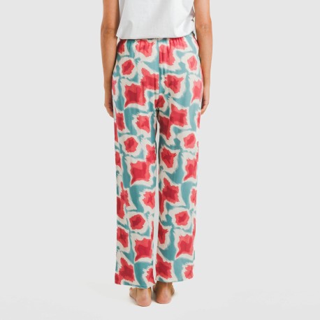 Pantalón viscosa Prometeo agua marina