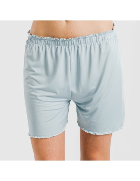 Pijama corto mujer manga fluida soft liso