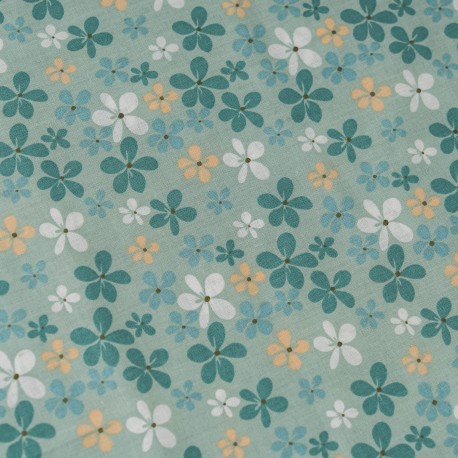 Juego de sábanas algodón Martinuca agua marina cuna