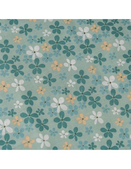 Juego de sábanas algodón Martinuca agua marina cuna