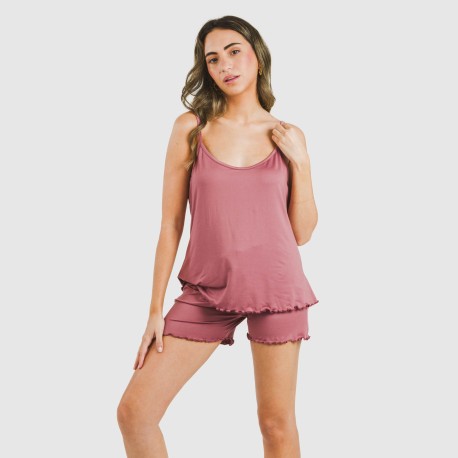 Pijama tirantes mujer soft liso