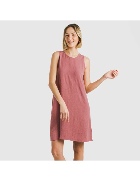 Vestido corto tirantes bambula liso