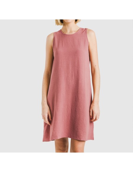 Vestido corto tirantes bambula liso