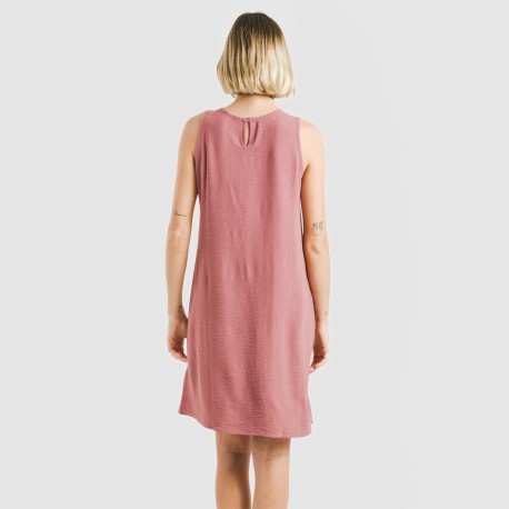 Vestido corto tirantes bambula liso