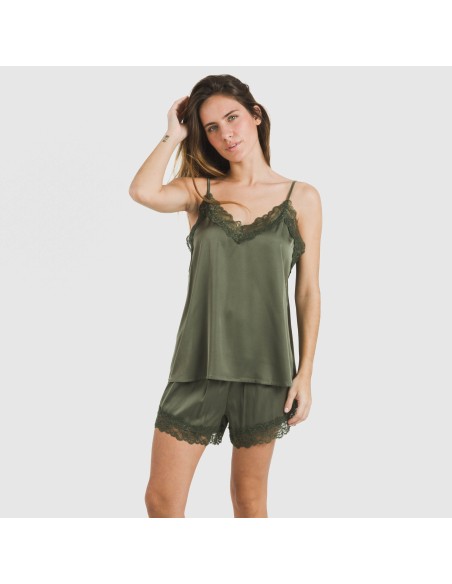 Pijama tirantes mujer satén Friday liso