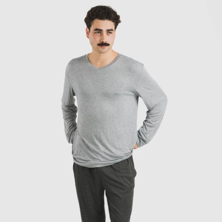 Pijama largo viscosa hombre liso