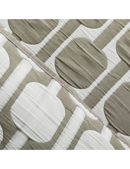 Colcha doble tela jacquard  Sunnies verde seco