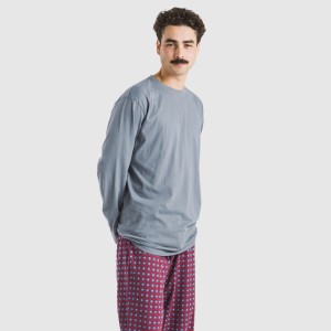 Pijama largo algodón hombre Gladiolo indigo 2