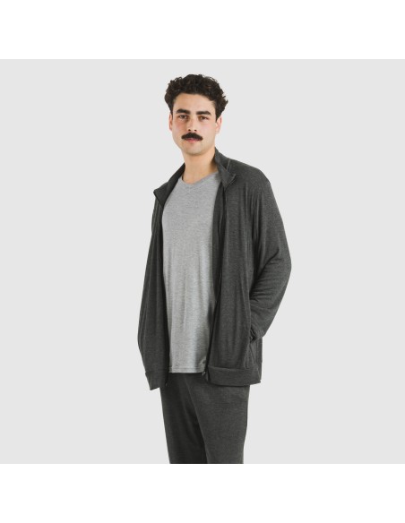 Sudadera viscosa hombre lisa