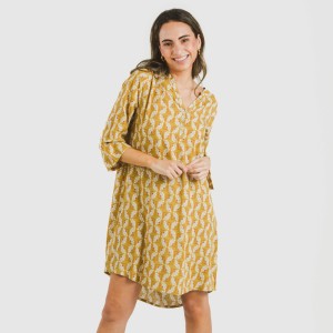 Camisola viscosa Calsita mostaza