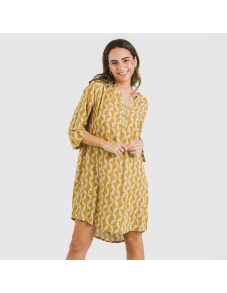 Camisola viscosa Calsita mostaza