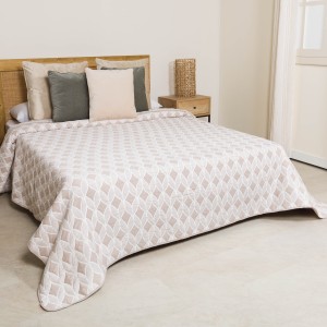 Colcha doble tela jacquard Cabot topo