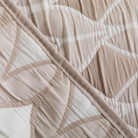 Colcha doble tela jacquard Cabot topo