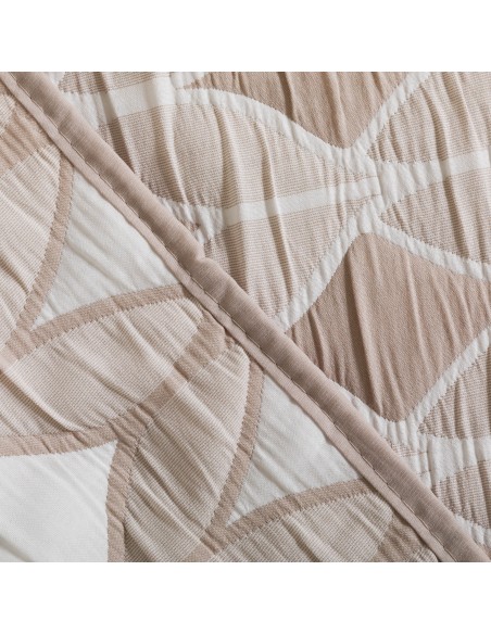 Colcha doble tela jacquard Cabot topo