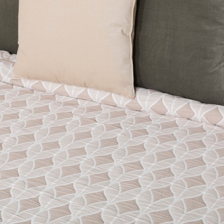 Colcha doble tela jacquard Cabot topo