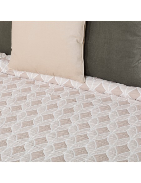 Colcha doble tela jacquard Cabot topo