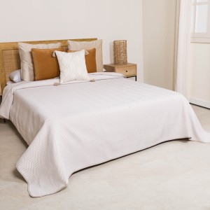 Colcha doble tela jacquard Delta topo