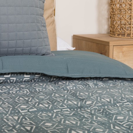 Colcha jacquard chenilla Tiberio verde francés - 120gr