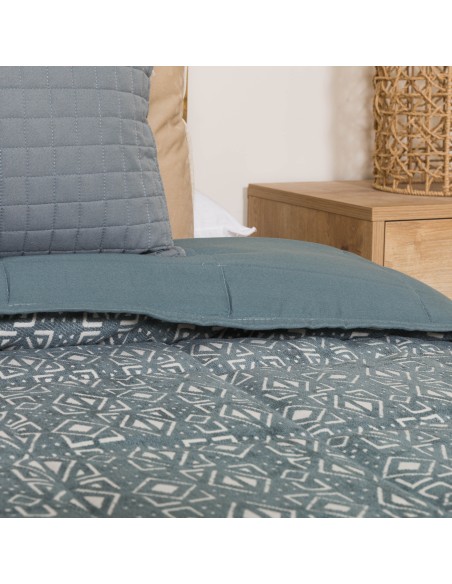 Colcha jacquard chenilla Tiberio verde francés - 120gr