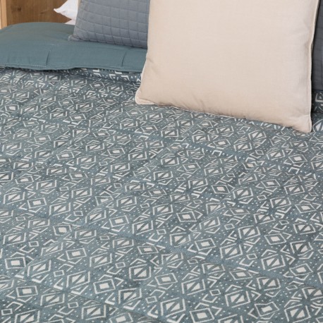Colcha jacquard chenilla Tiberio verde francés - 120gr