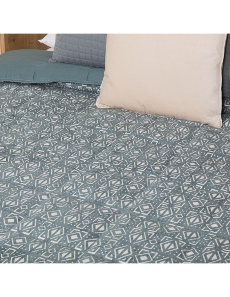 Colcha jacquard chenilla Tiberio verde francés - 120gr