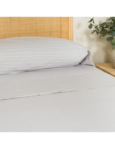 Juego de sábanas algodón Sarananda verde seco