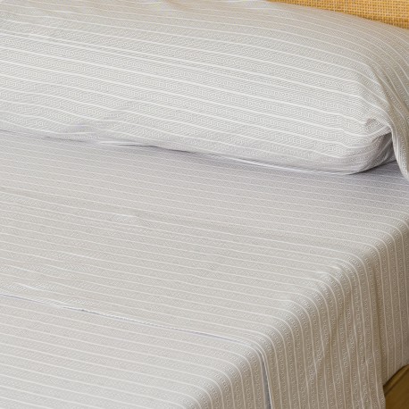 Juego de sábanas algodón Sarananda verde seco