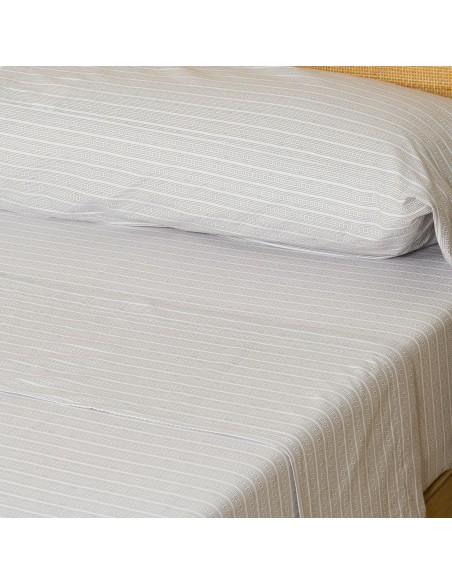 Juego de sábanas algodón Sarananda verde seco