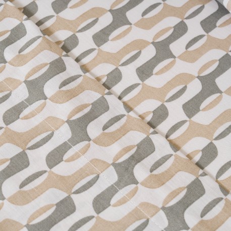 Juego de sábanas algodón Peris verde seco