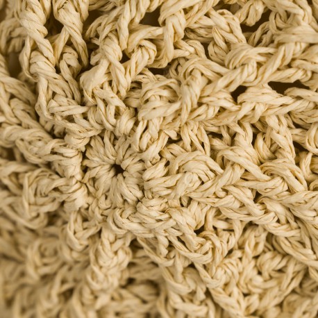 Bolso redondo rafia natural