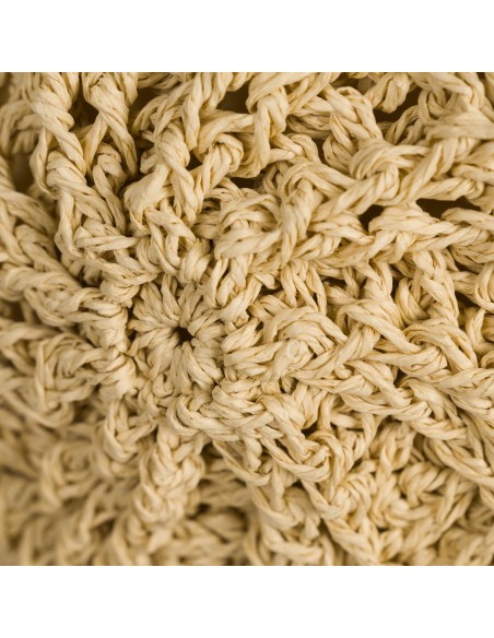 Bolso redondo rafia natural