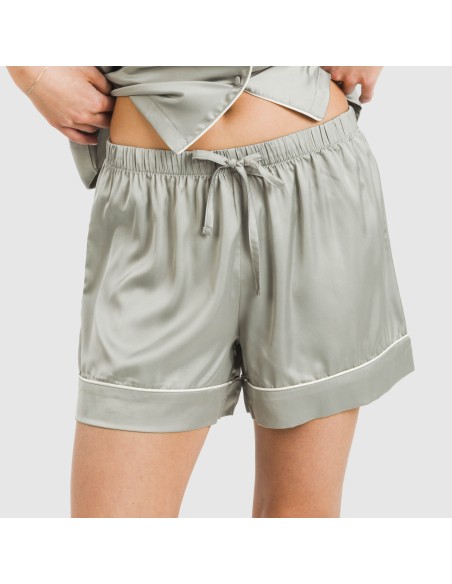 Pijama corto de manga corta satén Friday liso