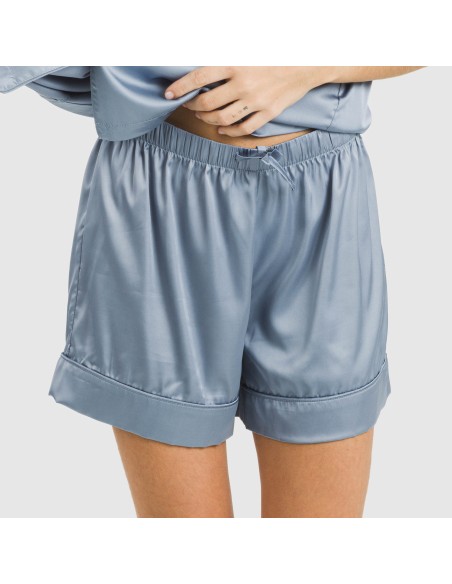 Pijama corto de manga corta satén Friday liso