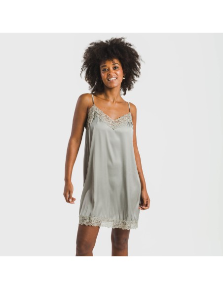 Camisón corto satén Friday liso
