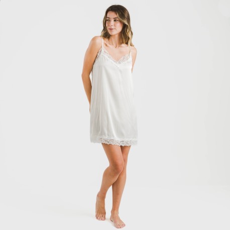 Camisón corto satén Friday liso