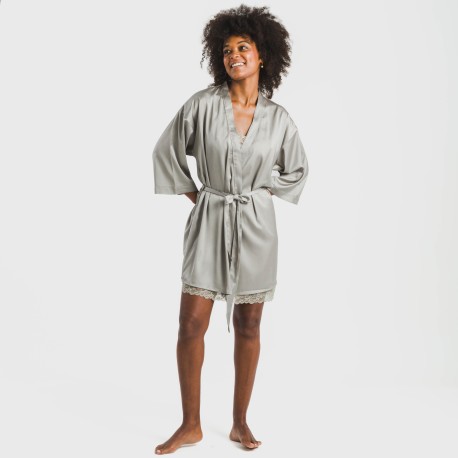 Bata corta mujer satén Friday liso