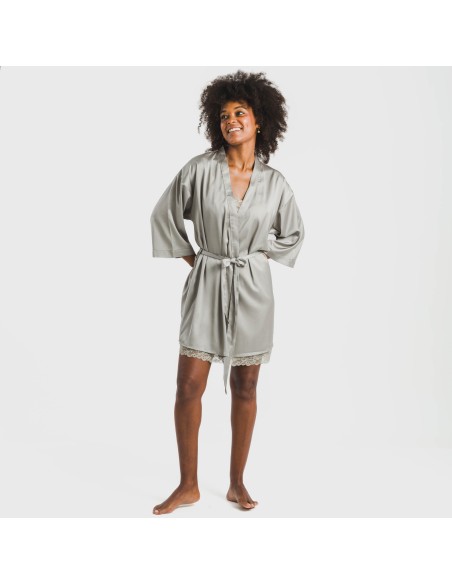 Bata corta mujer satén Friday liso