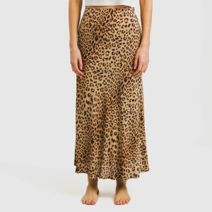 Falda midi viscosa bambula Leo