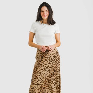 Falda midi viscosa bambula Leo 2