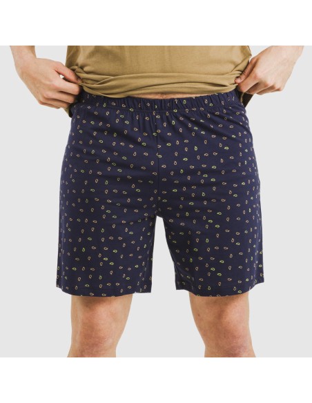 Pijama corto algodón hombre Oggy caqui