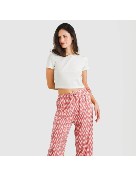 Pantalón viscosa Alfa marsala