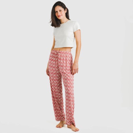 Pantalón viscosa Alfa marsala