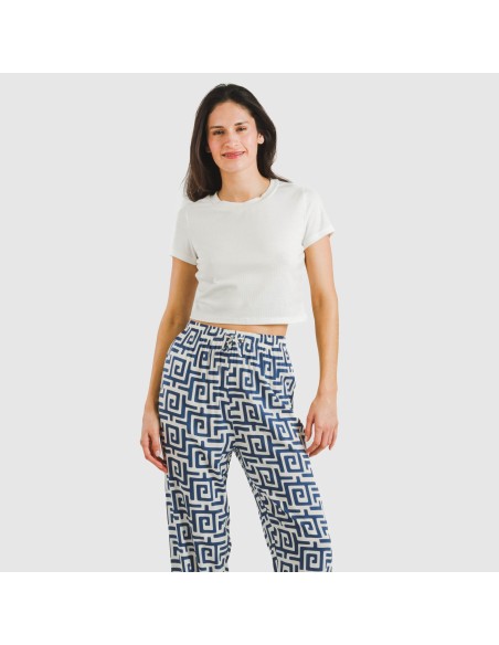 Pantalón viscosa Beriche azul