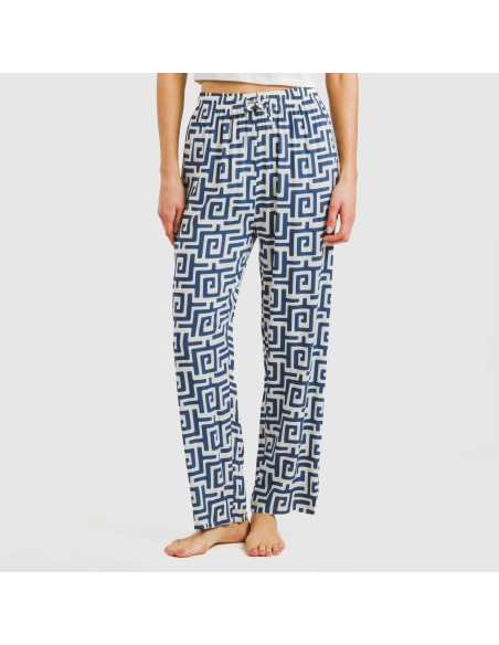 Pantalón viscosa Beriche azul