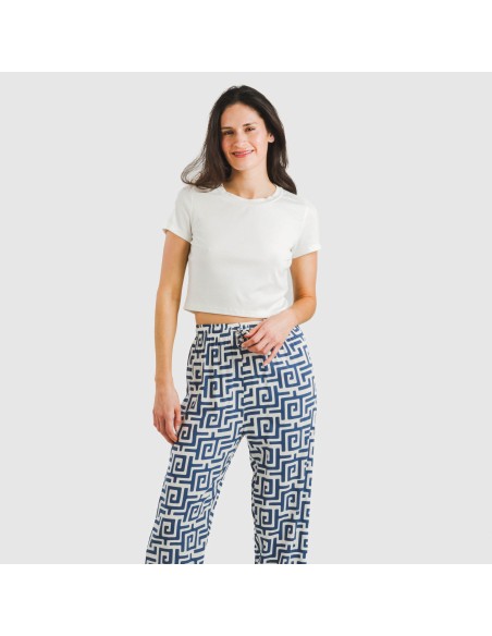 Pantalón viscosa Beriche azul